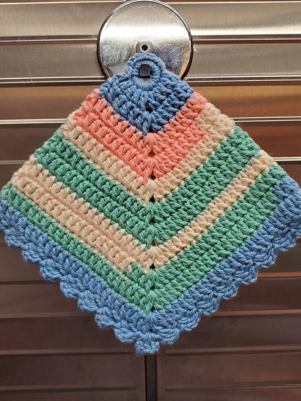 Handmade Granny Core Double Crochet Cotton Potholders Hot Pads Trivet